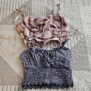 Floral and Plaid Women's Tops Set